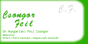 csongor feil business card